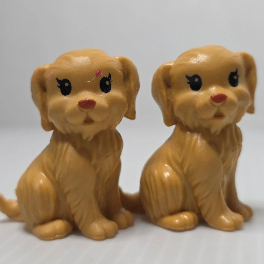 Mattel Barbie Puppy Dog Figures Set of‎ 4 Tan Golden Fair Vintage Accessory